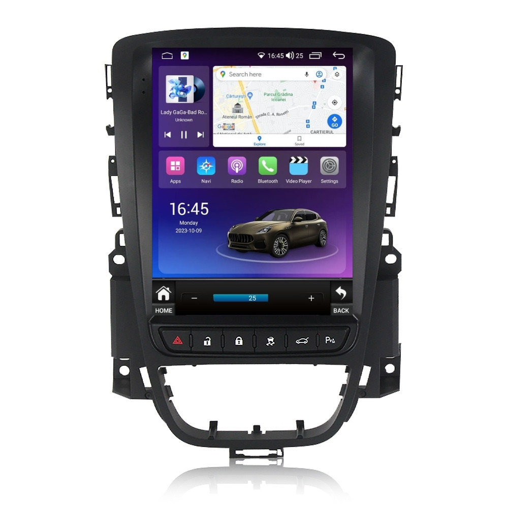 Navigatie dedicata cu Android tip tesla Opel Astra J 2009 - 2018, 4GB RAM, Radio GPS Dual Zone, Touchscreen IPS 9.7" HD, Internet Wi-Fi si slot SIM 4G, Bluetooth, MirrorLink, USB