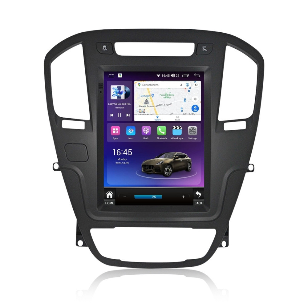 Navigatie dedicata cu Android tip tesla Opel Insignia A 2008 - 2013, 4GB RAM, Radio GPS Dual Zone, Touchscreen IPS 9.7" HD, Internet Wi-Fi si slot SIM 4G, Bluetooth, MirrorLink, USB