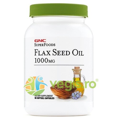 Ulei din Seminte de In SuperFoods 1000mg  90cps moi