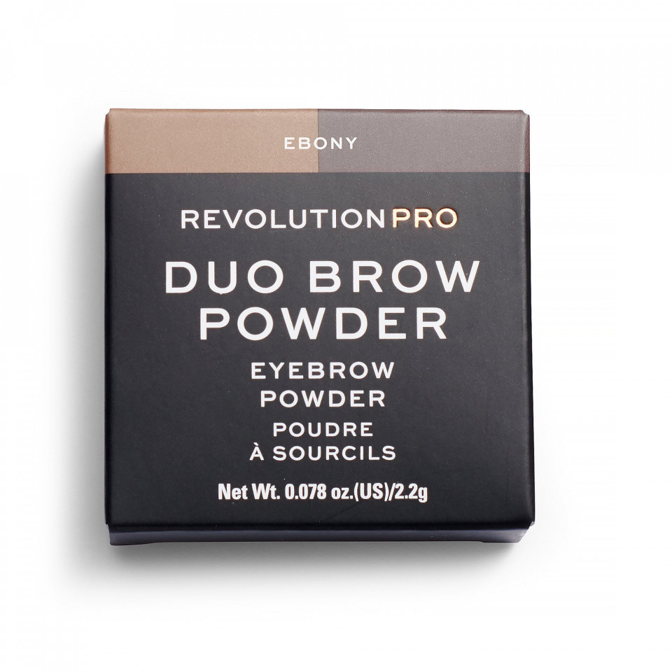Pudra pentru sprancene Revolution PRO Duo, Makeup Revolution, 2,2 g (Culoare produse: Ebony)