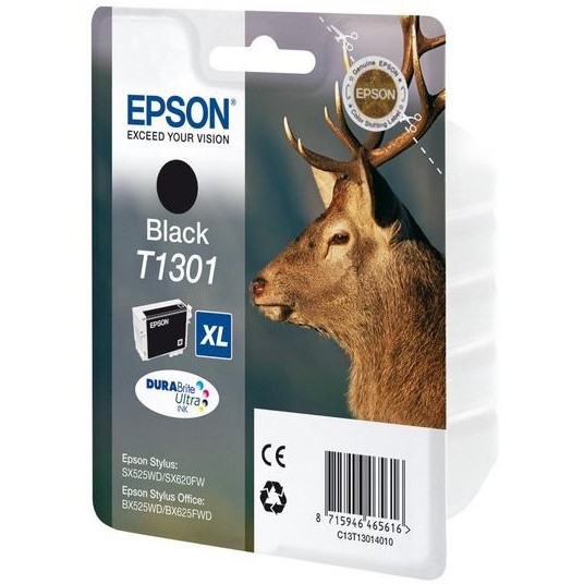 Toner negru Epson T1301 pentru SX525WD / SX620FW / B42WD / BX525WD / BX625FWD