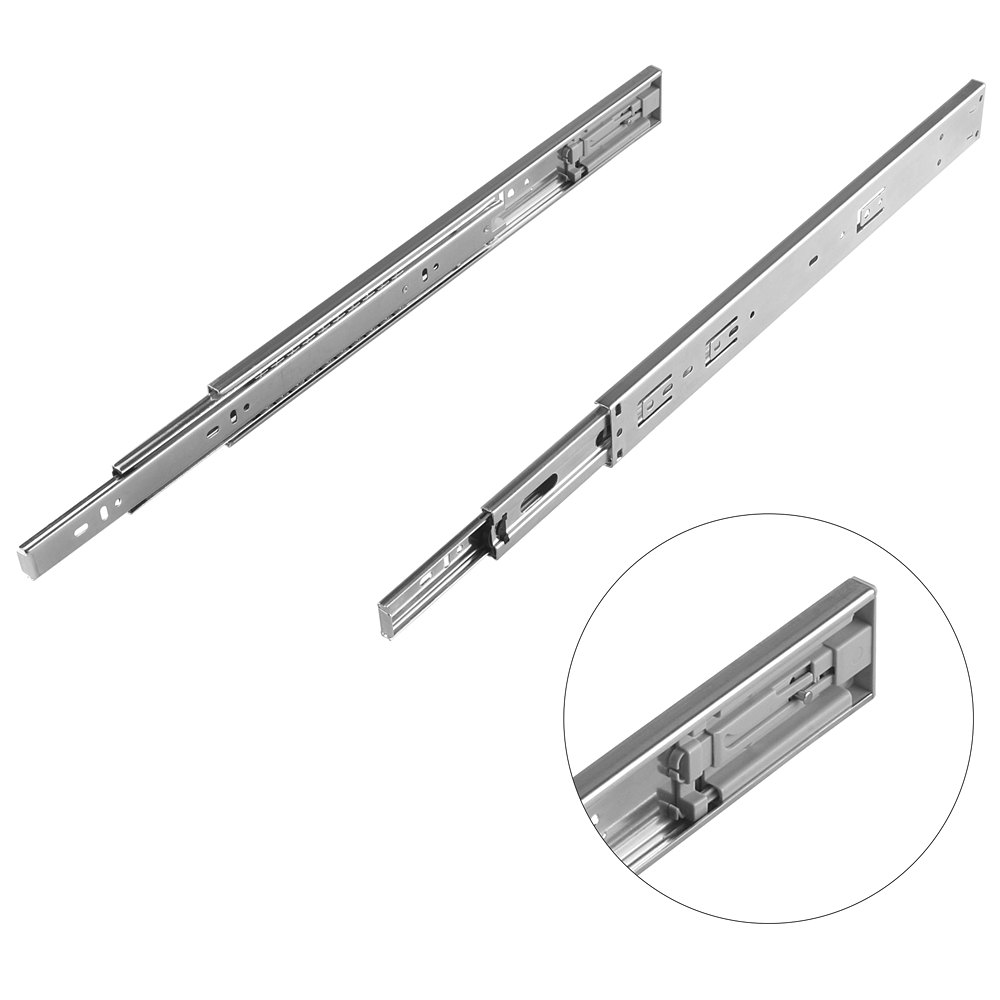 Glisiera TEKO, Push to Open, cu bile, otel, zincat, 500 x 45 mm