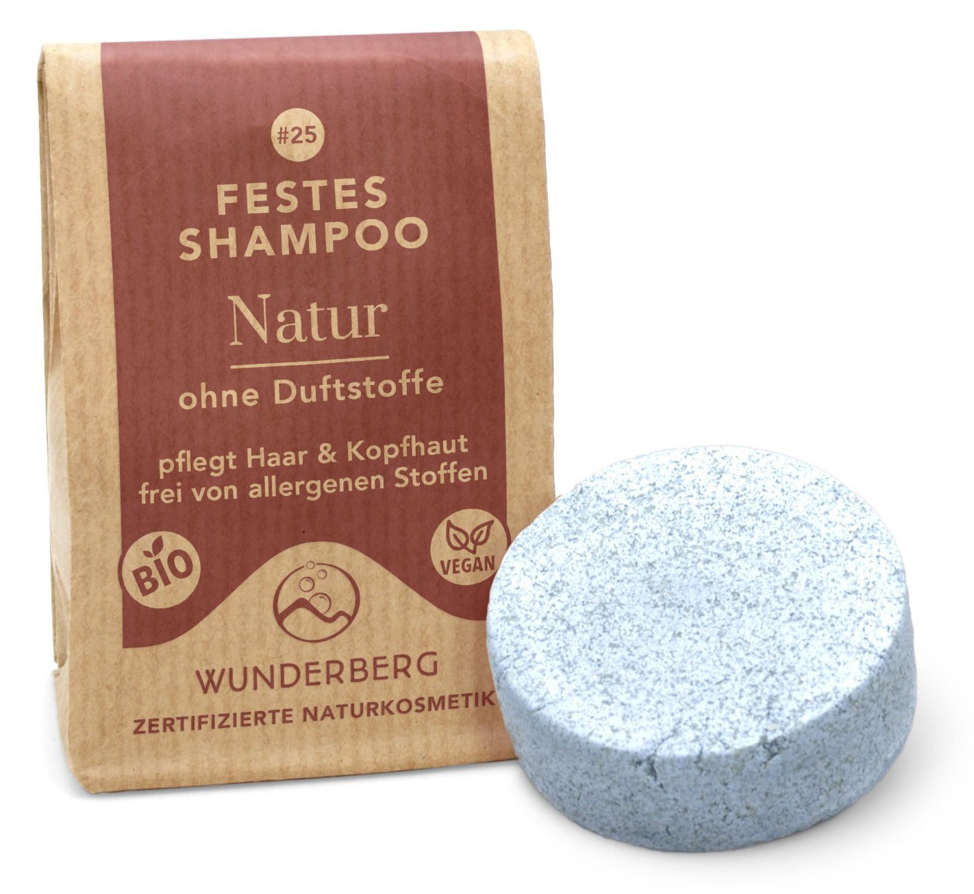 Sampon solid bio natural, 48g Wunderberg
