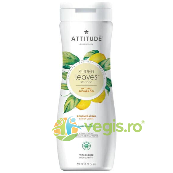 Gel de Dus Regenerant cu Frunze de Lamaie Super Leaves 473ml