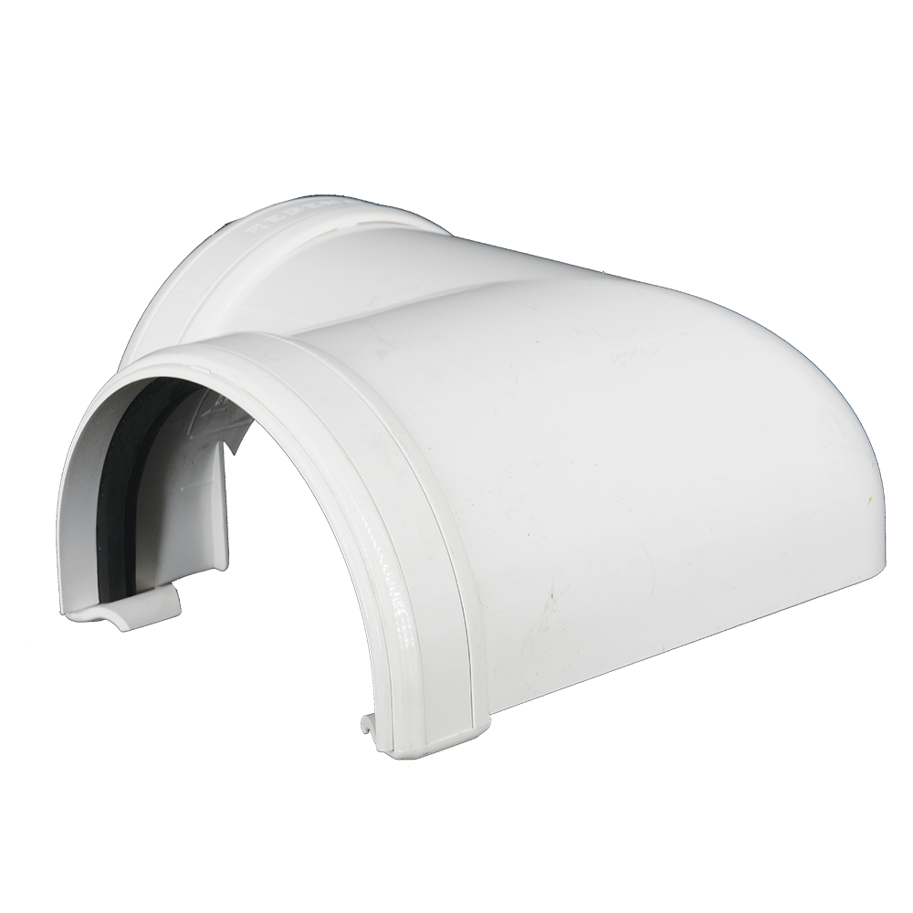 Coltar pentru jgheab, PVC, Regenau, 125 mm, alb