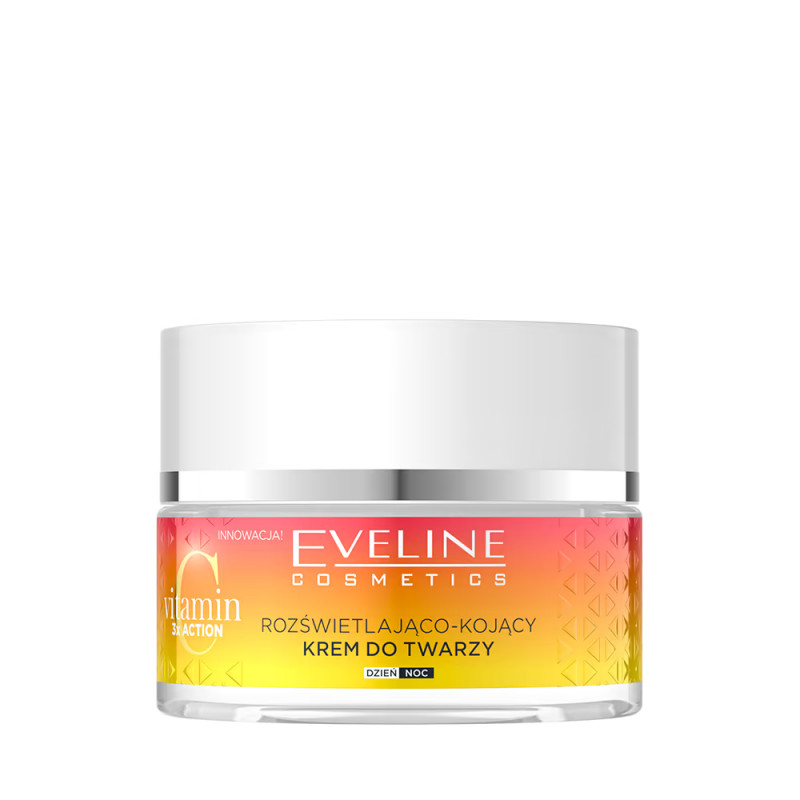 Crema de fata iluminatoare și calmanta Vitamin C 3X ACTION Eveline Cosmetics, 50 ml
