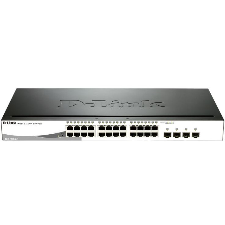 Switch Smart Plus DGS 1210, 24 porturi 10/100/ 1000 Mbps, 4 sloturi SFP