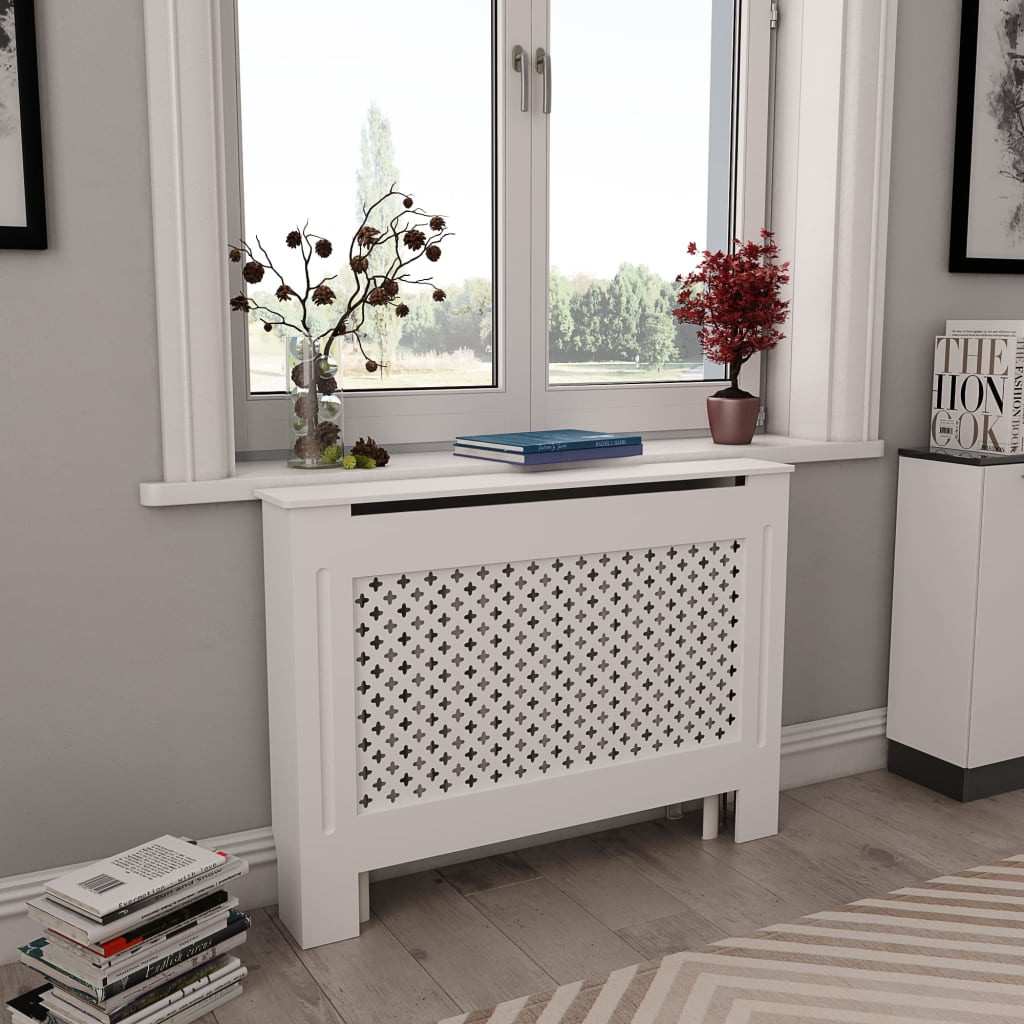 MDCA103 - Masca de calorifer, protectie radiator alba, model cruce - 78/112/152/172/205 cm