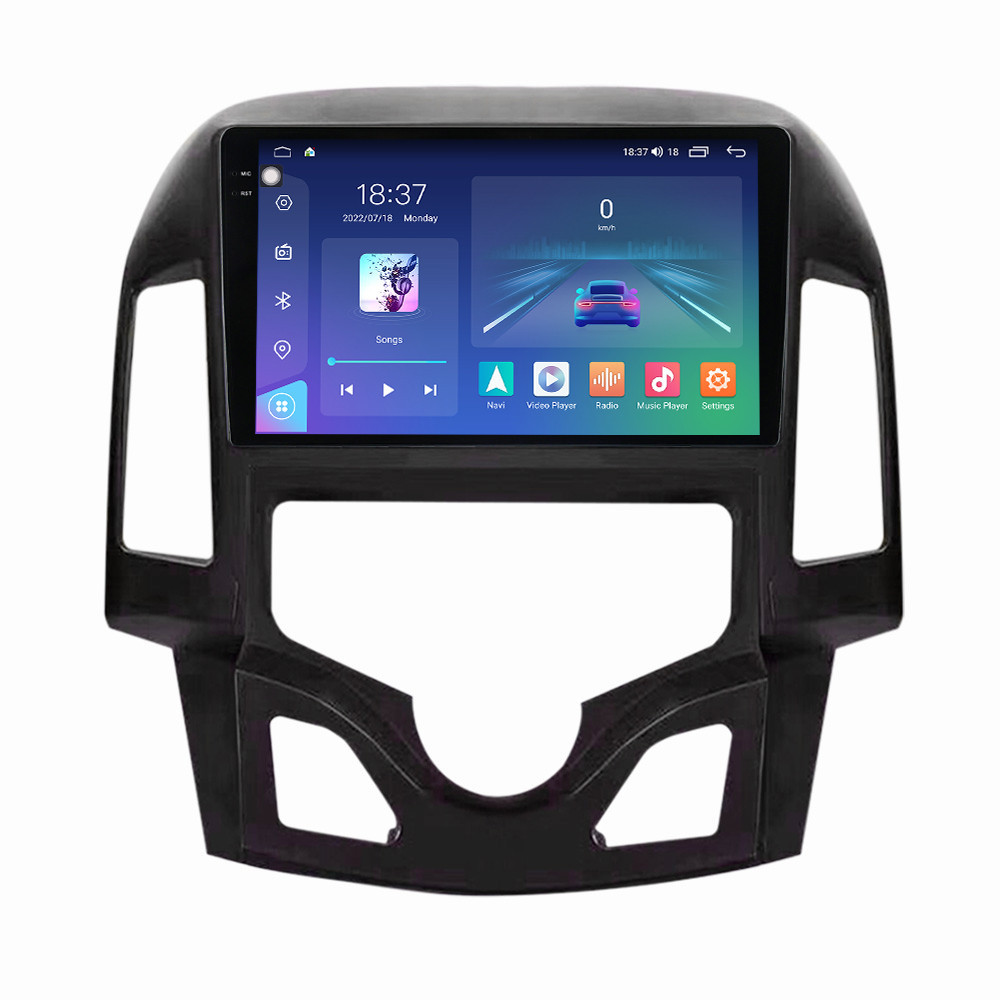 Navigatie dedicata cu Android Hyundai i30 2007 - 2012, clima automata, 4GB RAM, Radio GPS Dual Zone, Display 2K QLED 9.5" Touchscreen, Internet Wi-Fi si slot SIM 4G, Bluetooth, MirrorLink, USB