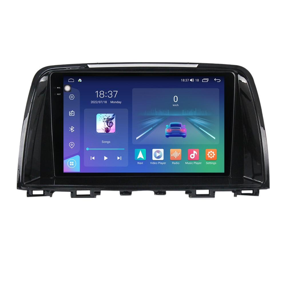 Navigatie dedicata cu Android Mazda 6 2013 - 2015, 4GB RAM, Radio GPS Dual Zone, Display 2K QLED 9.5" Touchscreen, Internet Wi-Fi si slot SIM 4G, Bluetooth, MirrorLink, USB