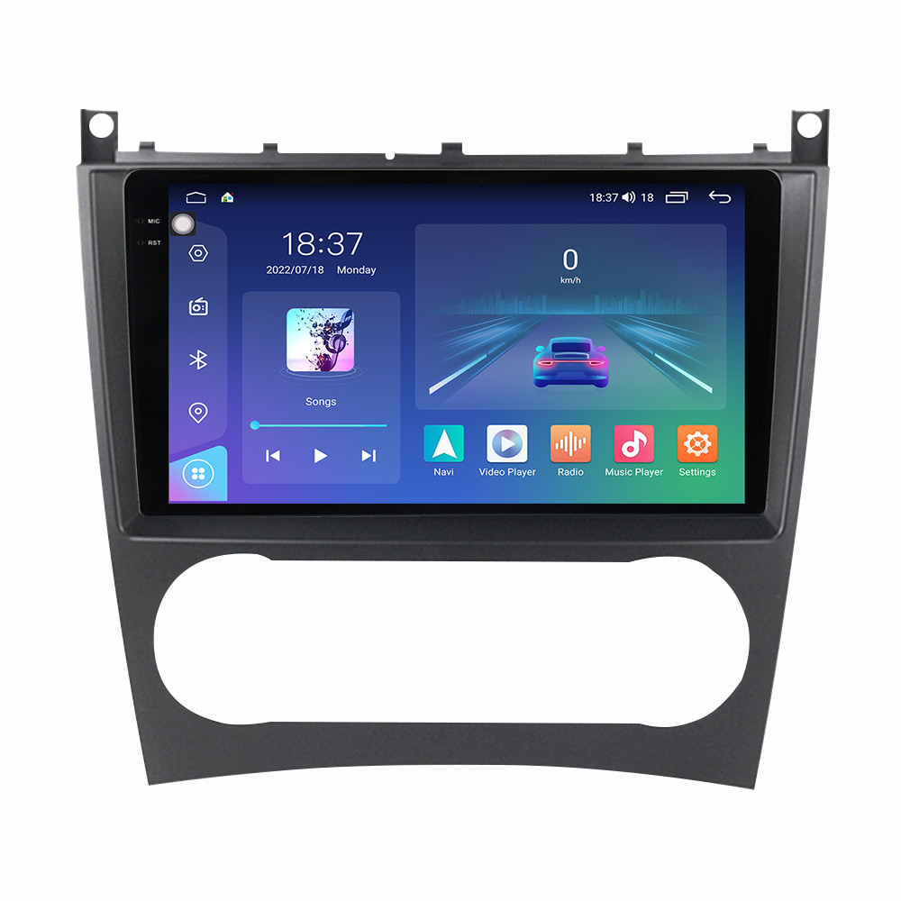 Navigatie dedicata cu Android Mercedes CLK C209 2005 - 2010, 4GB RAM, Radio GPS Dual Zone, Display 2K QLED 9.5" Touchscreen, Internet Wi-Fi si slot SIM 4G, Bluetooth, MirrorLink, USB