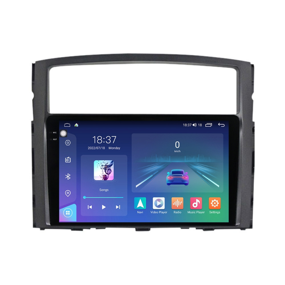 Navigatie dedicata cu Android Mitsubishi Pajero IV 2006 - 2018, 4GB RAM, Radio GPS Dual Zone, Display 2K QLED 9.5" Touchscreen, Internet Wi-Fi si slot SIM 4G, Bluetooth, MirrorLink, USB