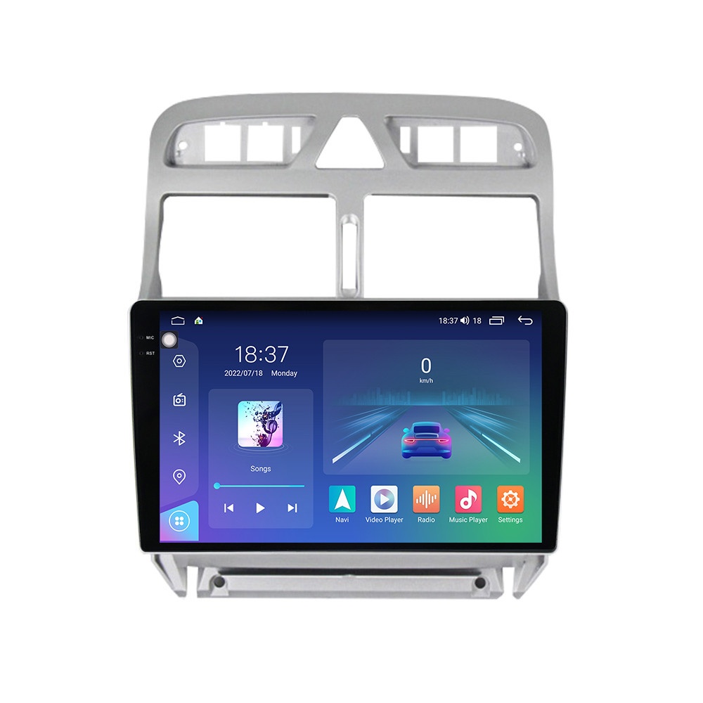 Navigatie dedicata cu Android Peugeot 307 2000 - 2013, 4GB RAM, Radio GPS Dual Zone, Display 2K QLED 9.5" Touchscreen, Internet Wi-Fi si slot SIM 4G, Bluetooth, MirrorLink, USB