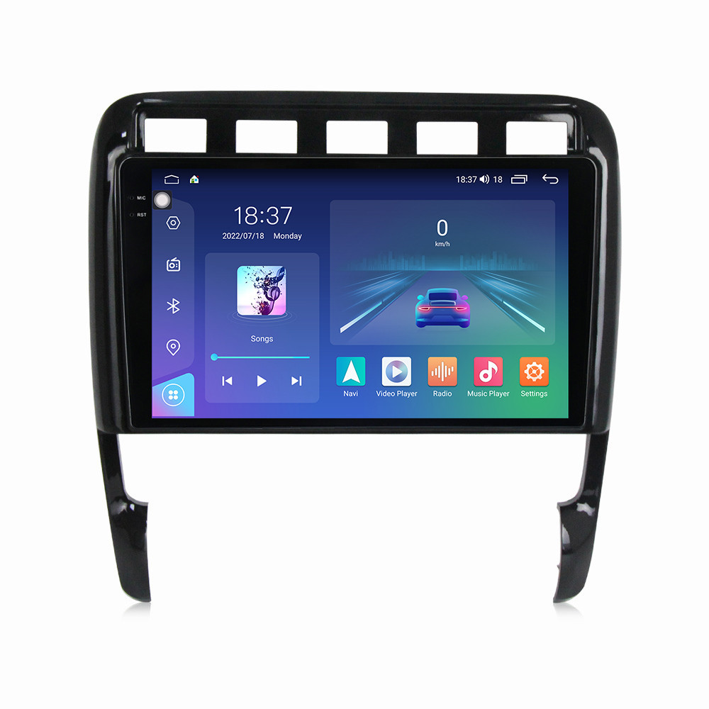 Navigatie dedicata cu Android Porsche Cayenne 2002 - 2010, 4GB RAM, Radio GPS Dual Zone, Display 2K QLED 9.5" Touchscreen, Internet Wi-Fi si slot SIM 4G, Bluetooth, MirrorLink, USB