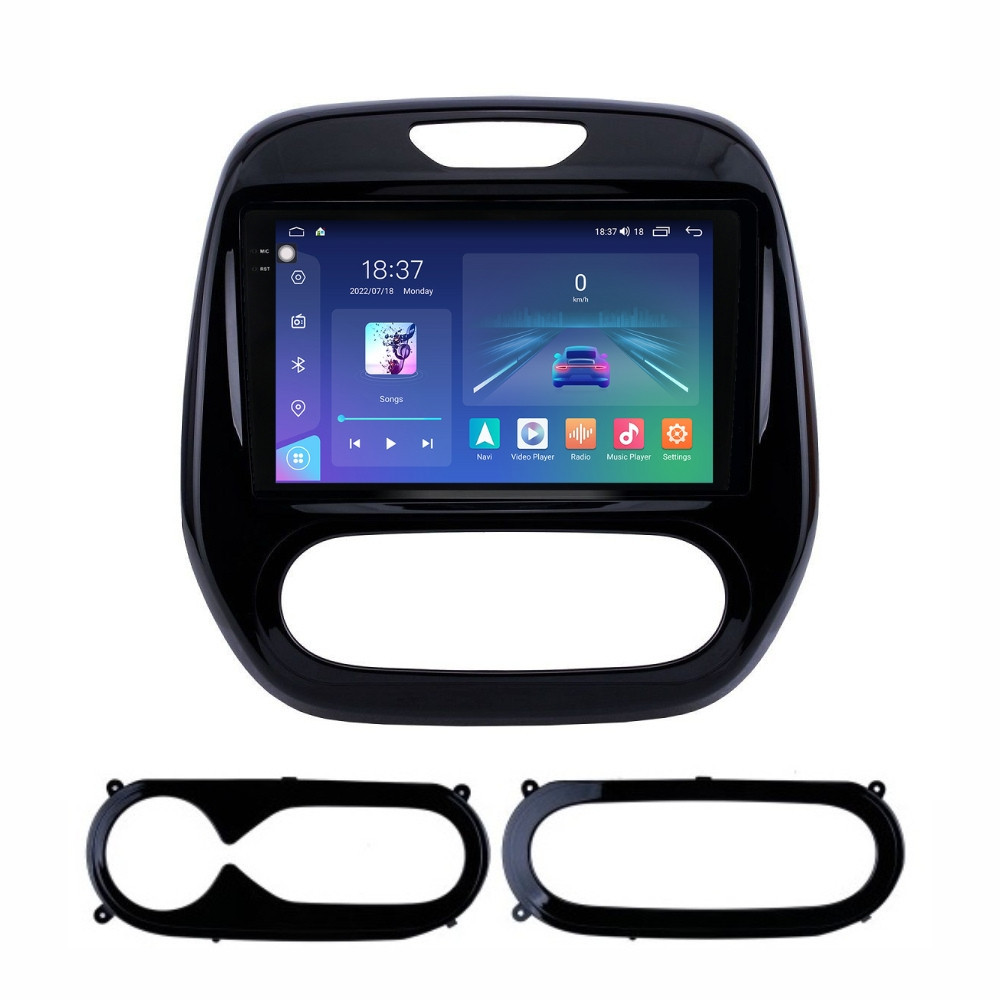 Navigatie dedicata cu Android Renault Captur I 2013 - 2020, 4GB RAM, Radio GPS Dual Zone, Display 2K QLED 9.5" Touchscreen, Internet Wi-Fi si slot SIM 4G, Bluetooth, MirrorLink, USB