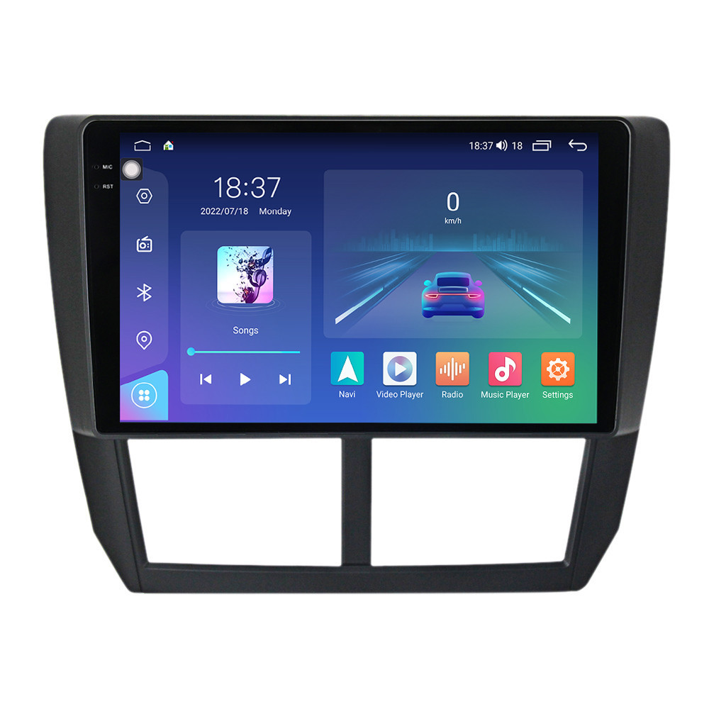 Navigatie dedicata cu Android Subaru Impreza / XV / WRX 2007 - 2014, 4GB RAM, Radio GPS Dual Zone, Display 2K QLED 9.5" Touchscreen, Internet Wi-Fi si slot SIM 4G, Bluetooth, MirrorLink, USB
