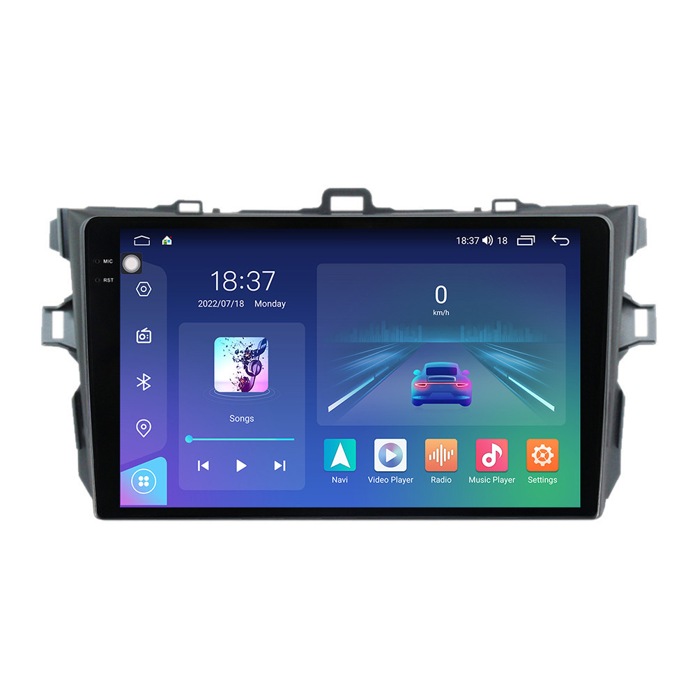 Navigatie dedicata cu Android Toyota Corolla 2007 - 2013, 4GB RAM, Radio GPS Dual Zone, Display 2K QLED 9.5" Touchscreen, Internet Wi-Fi si slot SIM 4G, Bluetooth, MirrorLink, USB
