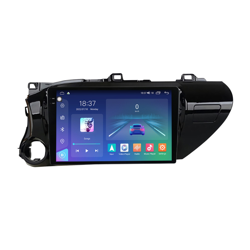 Navigatie dedicata cu Android Toyota Hilux VIII dupa 2015, 4GB RAM, Radio GPS Dual Zone, Display 2K QLED 10.36" Touchscreen, Internet Wi-Fi si slot SIM 4G, Bluetooth, MirrorLink, USB
