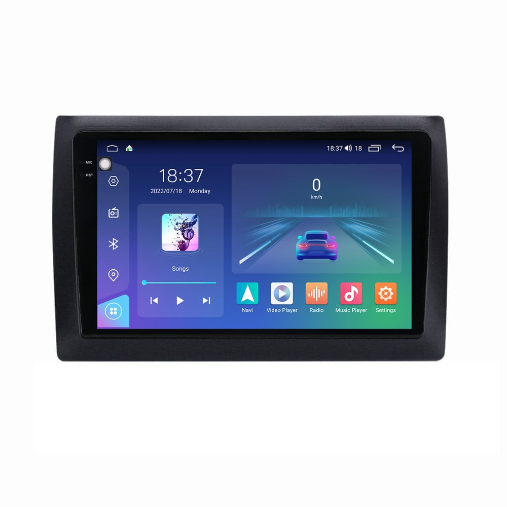 Navigatie dedicata cu Android Fiat Stilo 2001 - 2011, 4GB RAM, Radio GPS Dual Zone, Display 2K QLED 9.5" Touchscreen, Internet Wi-Fi si slot SIM 4G, Bluetooth, MirrorLink, USB