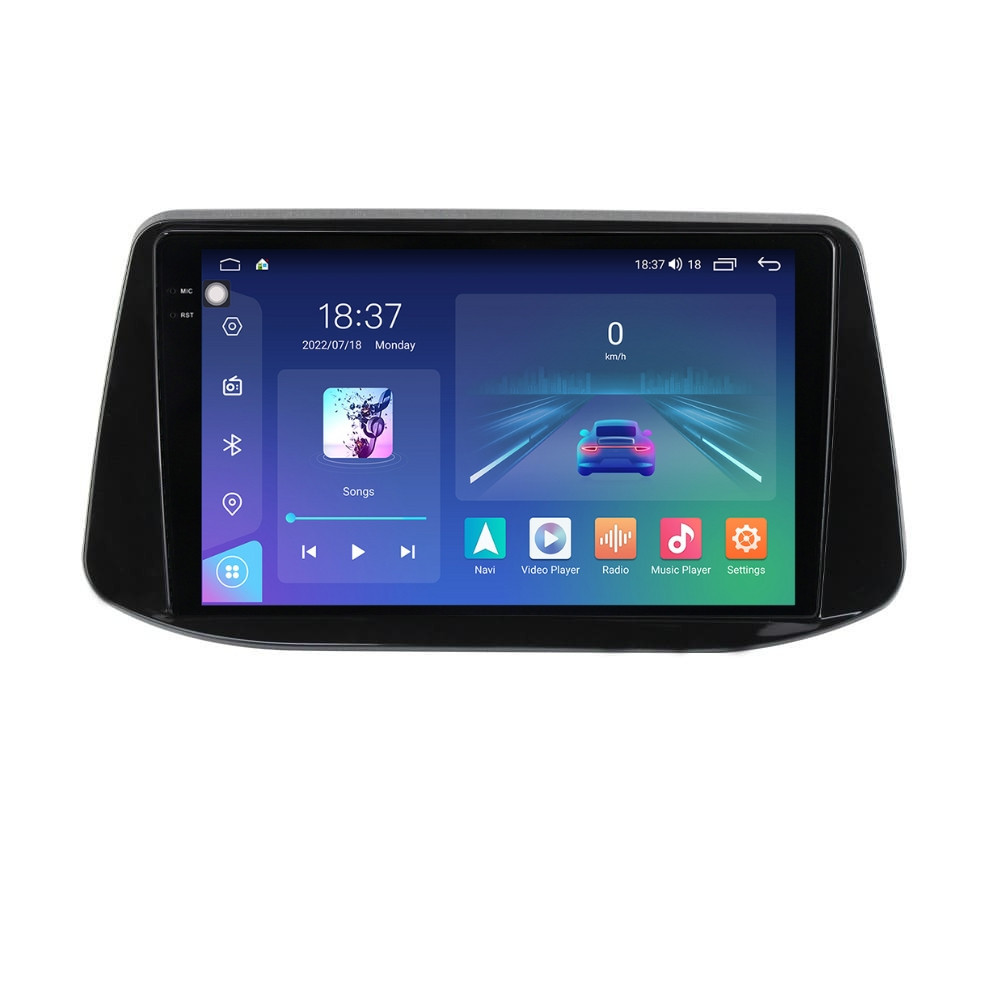 Navigatie dedicata cu Android Hyundai i30 dupa 2017, 4GB RAM, Radio GPS Dual Zone, Display 2K QLED 9.5" Touchscreen, Internet Wi-Fi si slot SIM 4G, Bluetooth, MirrorLink, USB