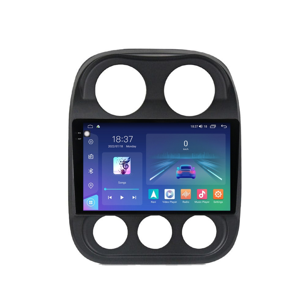 Navigatie dedicata cu Android Jeep Compass I 2011 - 2016, 4GB RAM, Radio GPS Dual Zone, Display 2K QLED 10.36" Touchscreen, Internet Wi-Fi si slot SIM 4G, Bluetooth, MirrorLink, USB