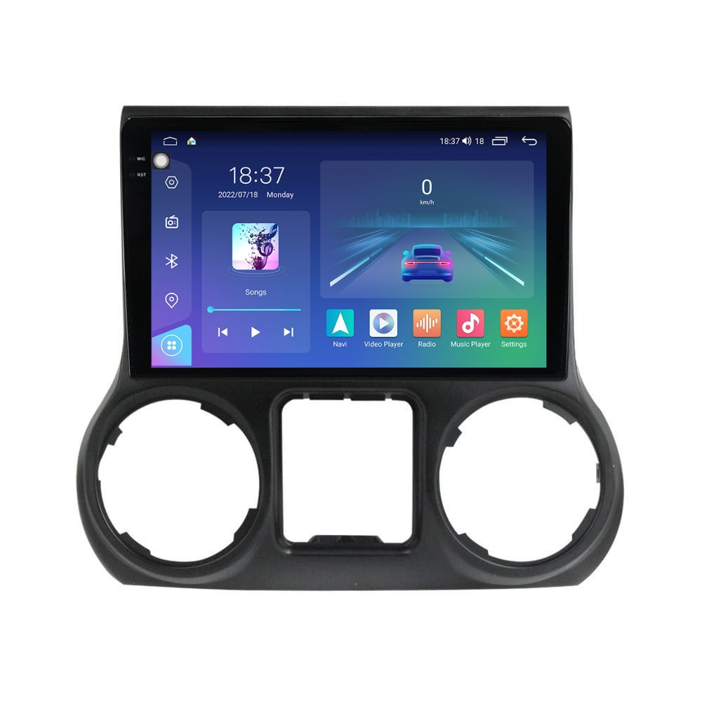 Navigatie dedicata cu Android Jeep Wrangler III (JK) 2015 - 2018, 4GB RAM, Radio GPS Dual Zone, Display 2K QLED 10.36" Touchscreen, Internet Wi-Fi si slot SIM 4G, Bluetooth, MirrorLink, USB