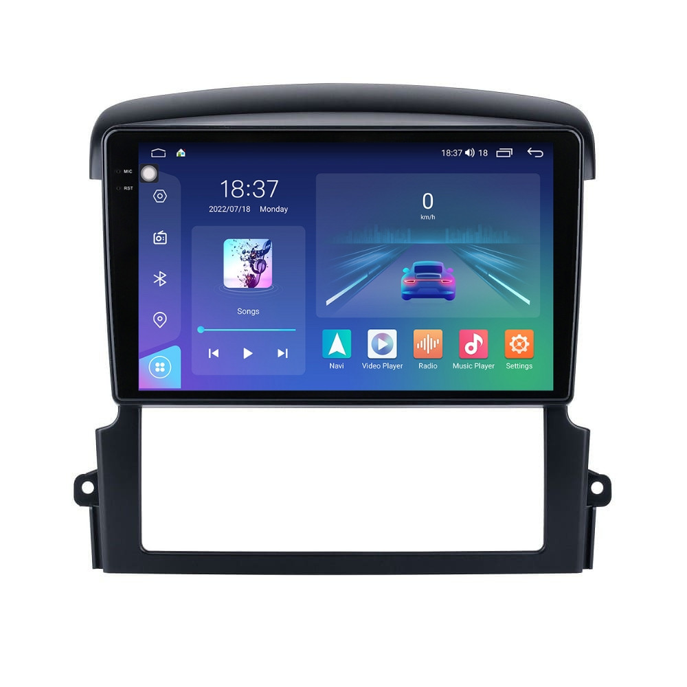 Navigatie dedicata cu Android KIA Sorento I 2006 - 2009, 4GB RAM, Radio GPS Dual Zone, Display 2K QLED 9.5" Touchscreen, Internet Wi-Fi si slot SIM 4G, Bluetooth, MirrorLink, USB