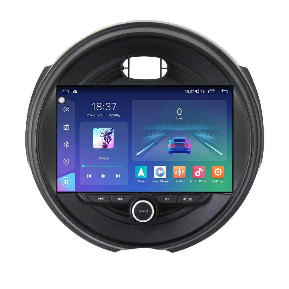 Navigatie dedicata cu Android Mini Clubman (F54) 2015 - 2020, 4GB RAM, Radio GPS Dual Zone, Display 2K QLED 9.5" Touchscreen, Internet Wi-Fi si slot SIM 4G, Bluetooth, MirrorLink, USB