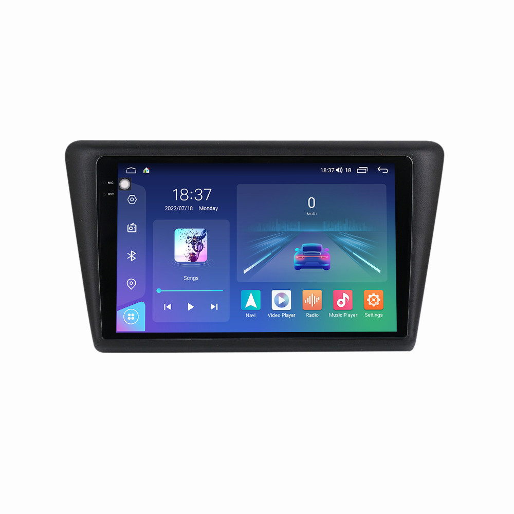 Navigatie dedicata cu Android Skoda Rapid 2011 - 2019, 4GB RAM, Radio GPS Dual Zone, Display 2K QLED 9.5" Touchscreen, Internet Wi-Fi si slot SIM 4G, Bluetooth, MirrorLink, USB
