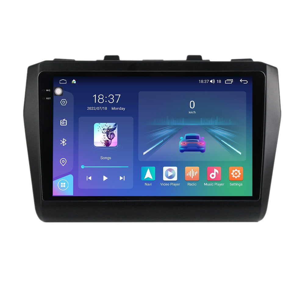 Navigatie dedicata cu Android Suzuki Swift V dupa 2017, 4GB RAM, Radio GPS Dual Zone, Display 2K QLED 9.5" Touchscreen, Internet Wi-Fi si slot SIM 4G, Bluetooth, MirrorLink, USB
