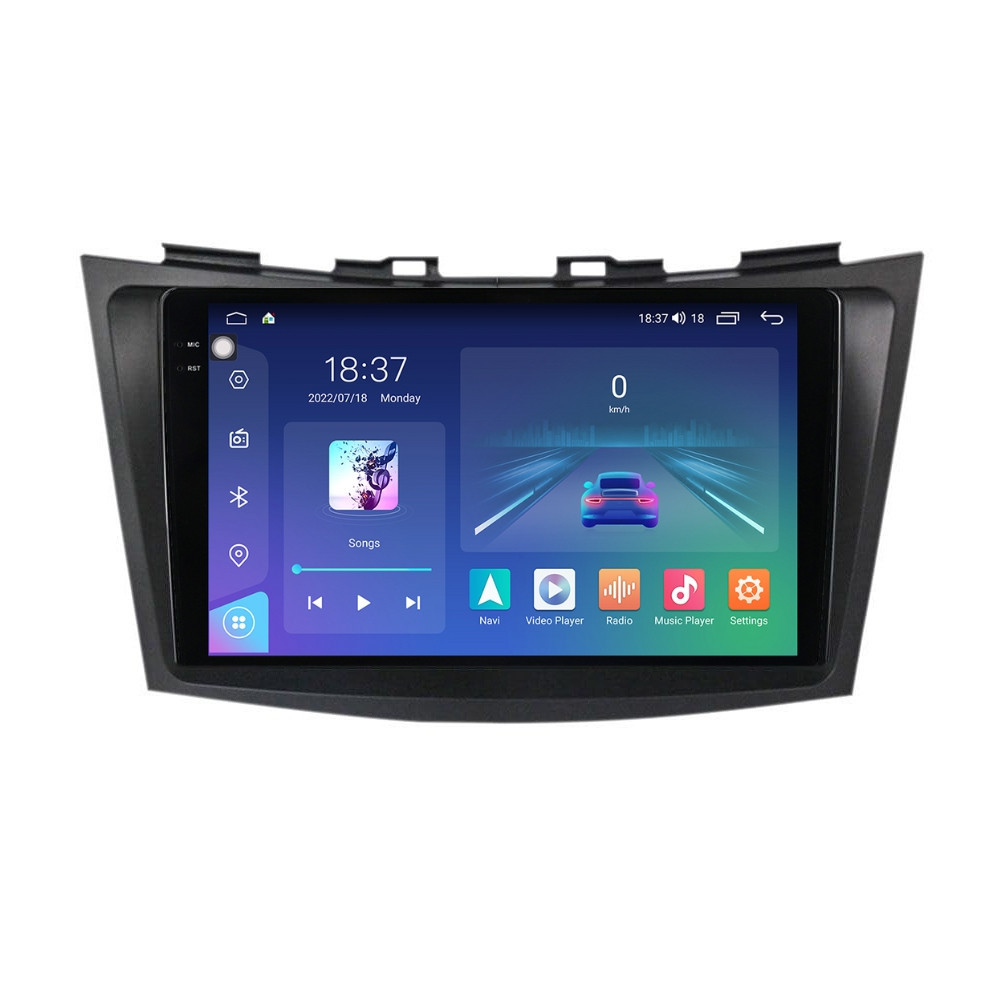 Navigatie dedicata cu Android Suzuki Swift IV 2010 - 2017, 4GB RAM, Radio GPS Dual Zone, Display 2K QLED 9.5" Touchscreen, Internet Wi-Fi si slot SIM 4G, Bluetooth, MirrorLink, USB