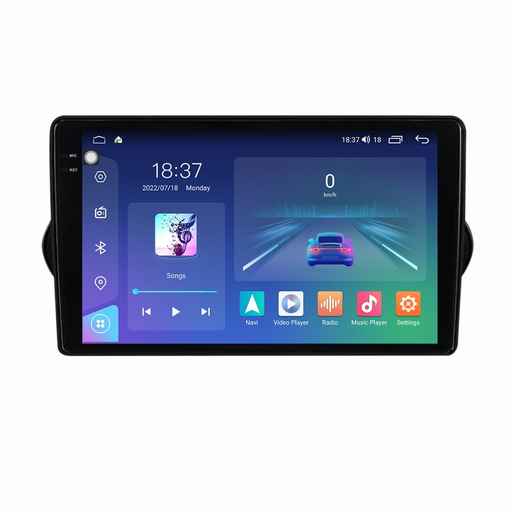 Navigatie dedicata cu Android Fiat Tipo dupa 2015, 4GB RAM, Radio GPS Dual Zone, Display 2K QLED 9.5" Touchscreen, Internet Wi-Fi si slot SIM 4G, Bluetooth, MirrorLink, USB