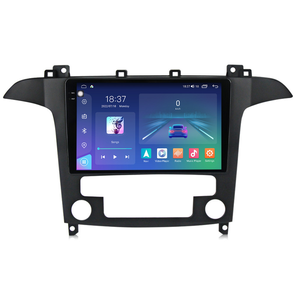 Navigatie dedicata cu Android Ford S-Max I / Galaxy II 2006 - 2015, clima automata, 4GB RAM, Radio GPS Dual Zone, Display 2K QLED 9.5" Touchscreen, Internet Wi-Fi si slot SIM 4G, Bluetooth, MirrorLink, USB