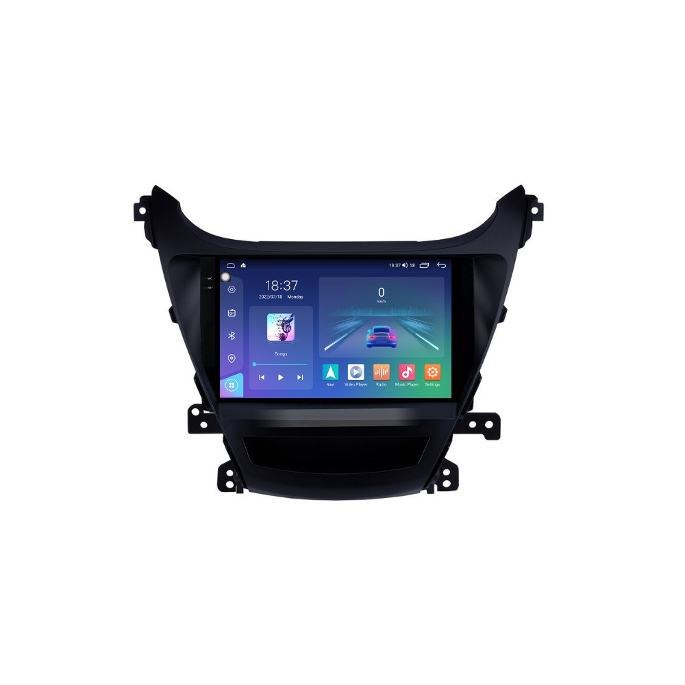 Navigatie dedicata cu Android Hyundai Elantra V 2014 - 2016, 4GB RAM, Radio GPS Dual Zone, Display 2K QLED 9.5" Touchscreen, Internet Wi-Fi si slot SIM 4G, Bluetooth, MirrorLink, USB