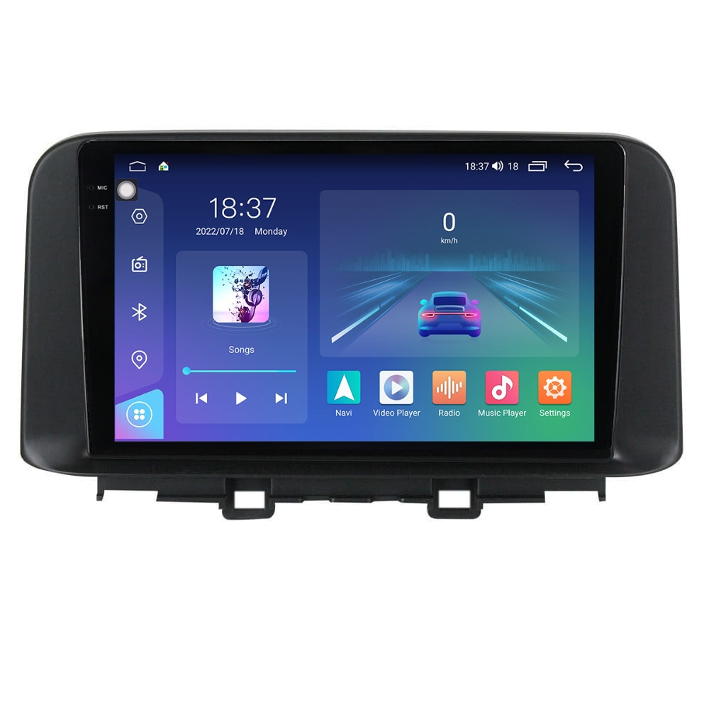 Navigatie dedicata cu Android Hyundai Kona dupa 2017, 4GB RAM, Radio GPS Dual Zone, Display 2K QLED 10.36" Touchscreen, Internet Wi-Fi si slot SIM 4G, Bluetooth, MirrorLink, USB