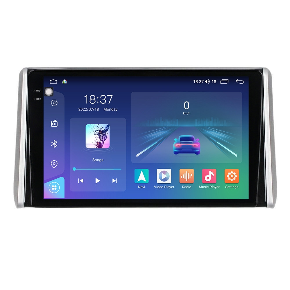 Navigatie dedicata cu Android Toyota Rav4 V dupa 2018, 4GB RAM, Radio GPS Dual Zone, Display 2K QLED 10.36" Touchscreen, Internet Wi-Fi si slot SIM 4G, Bluetooth, MirrorLink, USB