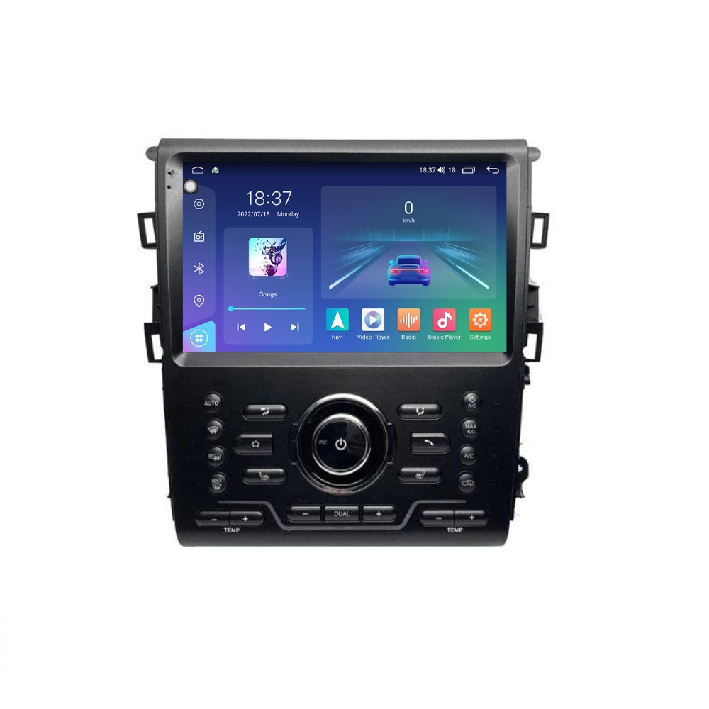 Navigatie dedicata cu Android Ford Mondeo V dupa 2014 cu navigatie originala, 4GB RAM, Radio GPS Dual Zone, Display 2K QLED 9.5" Touchscreen, Internet Wi-Fi si slot SIM 4G, Bluetooth, MirrorLink, USB
