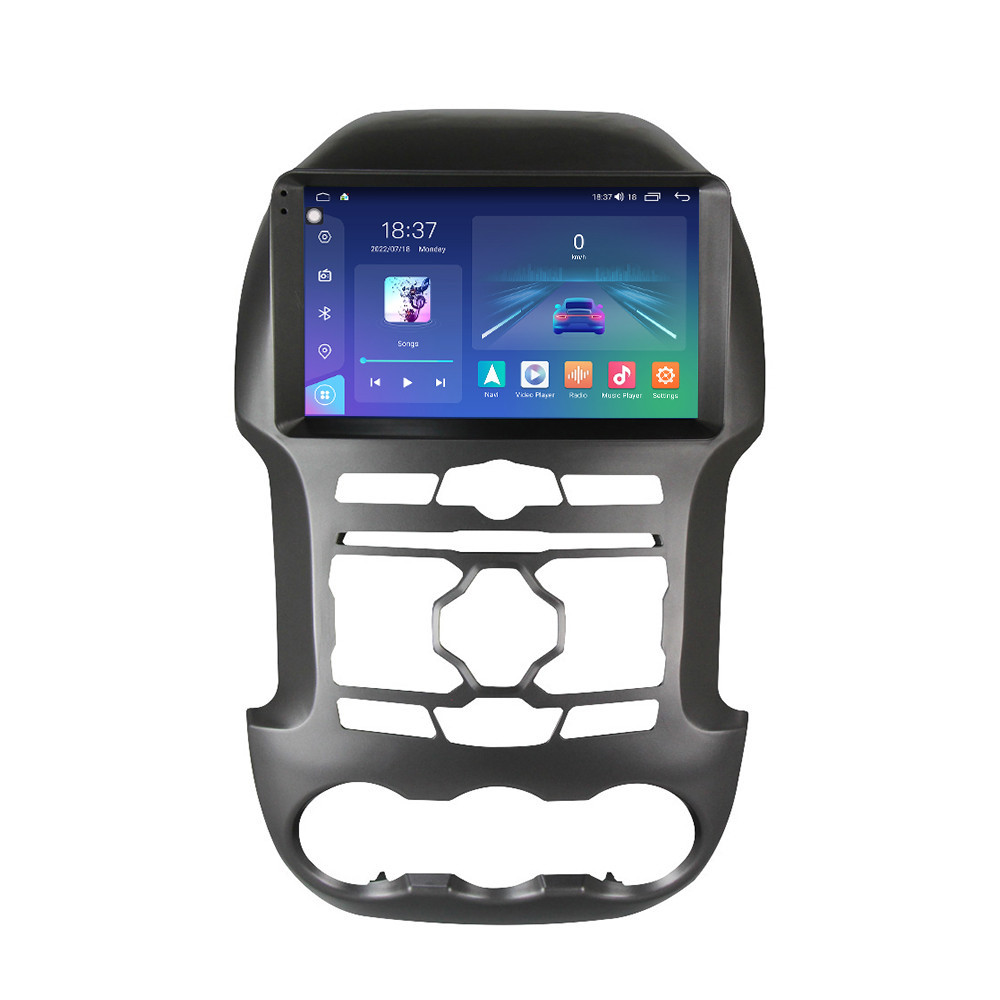 Navigatie dedicata cu Android Ford Ranger 2011 - 2015, 4GB RAM, Radio GPS Dual Zone, Display 2K QLED 9.5" Touchscreen, Internet Wi-Fi si slot SIM 4G, Bluetooth, MirrorLink, USB