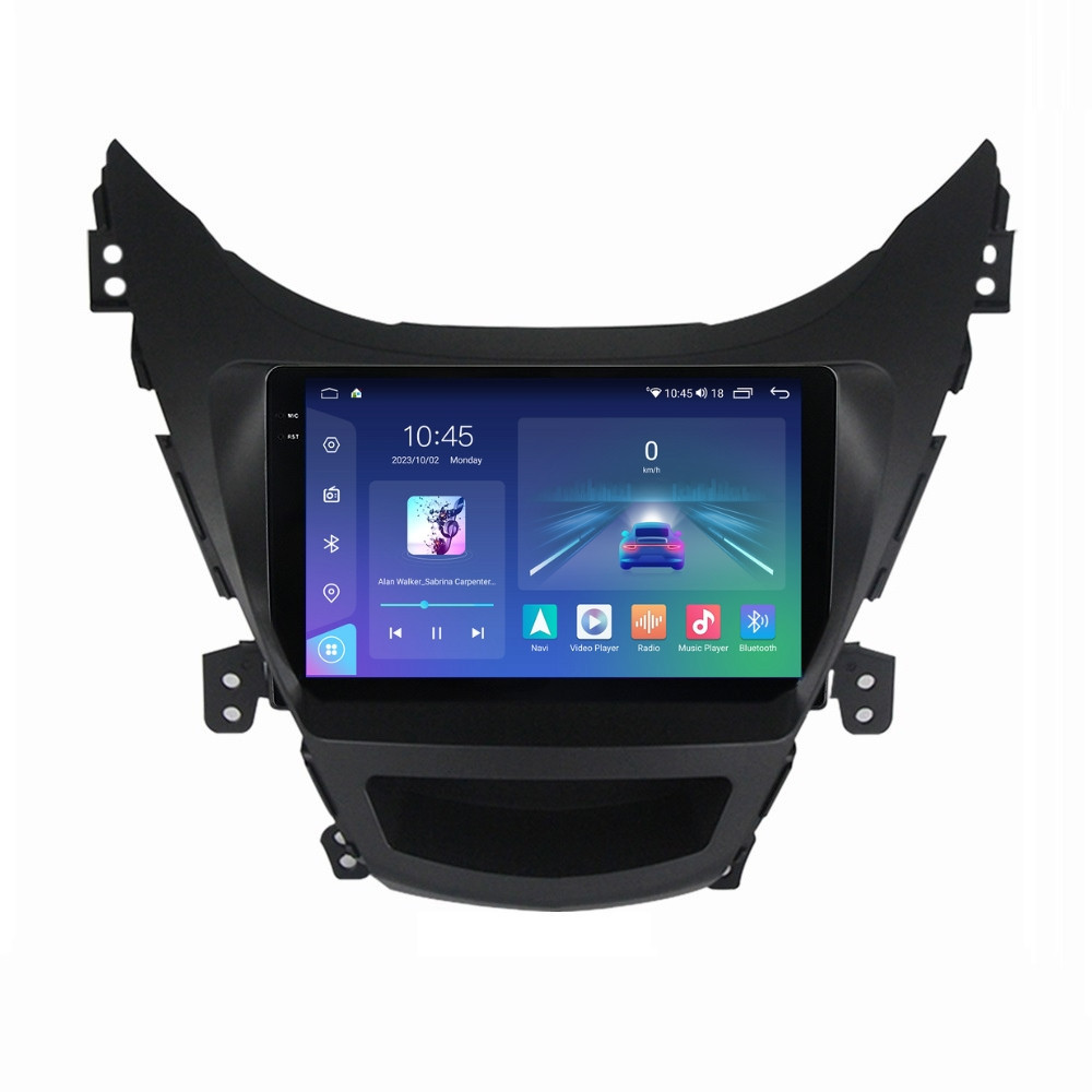 Navigatie dedicata cu Android Hyundai Elantra V 2010 - 2014, 4GB RAM, Radio GPS Dual Zone, Display 2K QLED 9.5" Touchscreen, Internet Wi-Fi si slot SIM 4G, Bluetooth, MirrorLink, USB