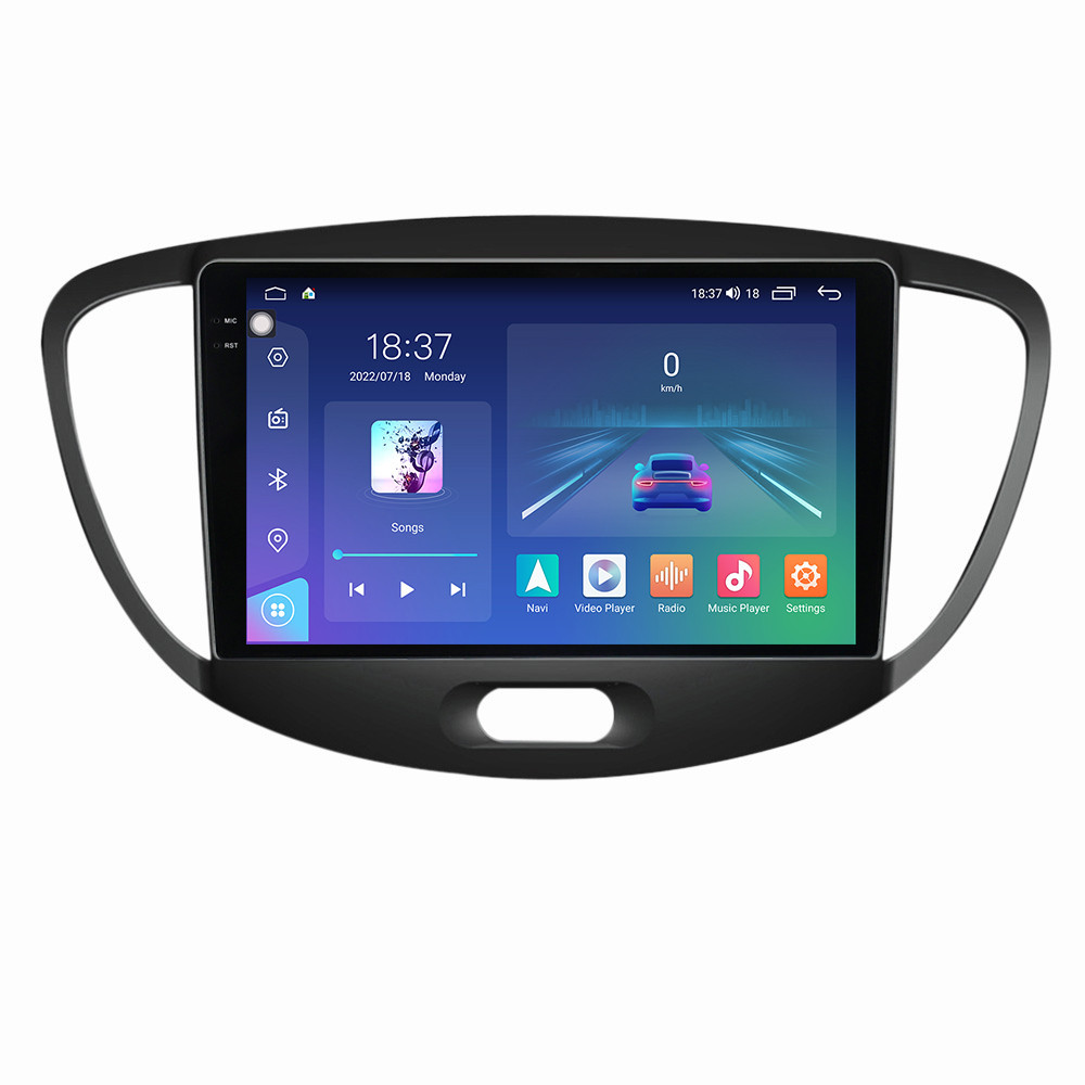 Navigatie dedicata cu Android Hyundai i10 2007 - 2013, 4GB RAM, Radio GPS Dual Zone, Display 2K QLED 9.5" Touchscreen, Internet Wi-Fi si slot SIM 4G, Bluetooth, MirrorLink, USB
