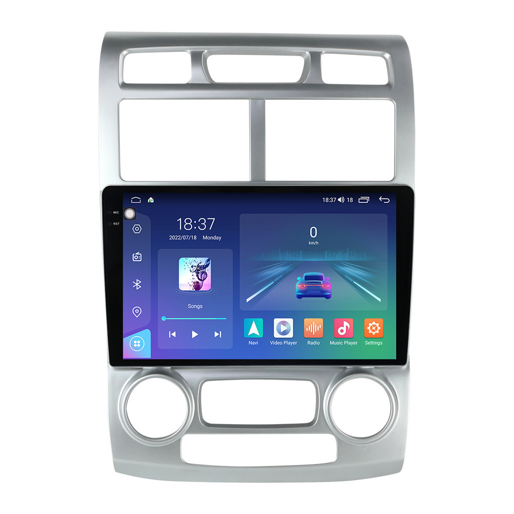 Navigatie dedicata cu Android KIA Sportage 2004 - 2010 fabricata in Coreea, clima automata, 4GB RAM, Radio GPS Dual Zone, Display 2K QLED 9.5" Touchscreen, Internet Wi-Fi si slot SIM 4G, Bluetooth, MirrorLink, USB
