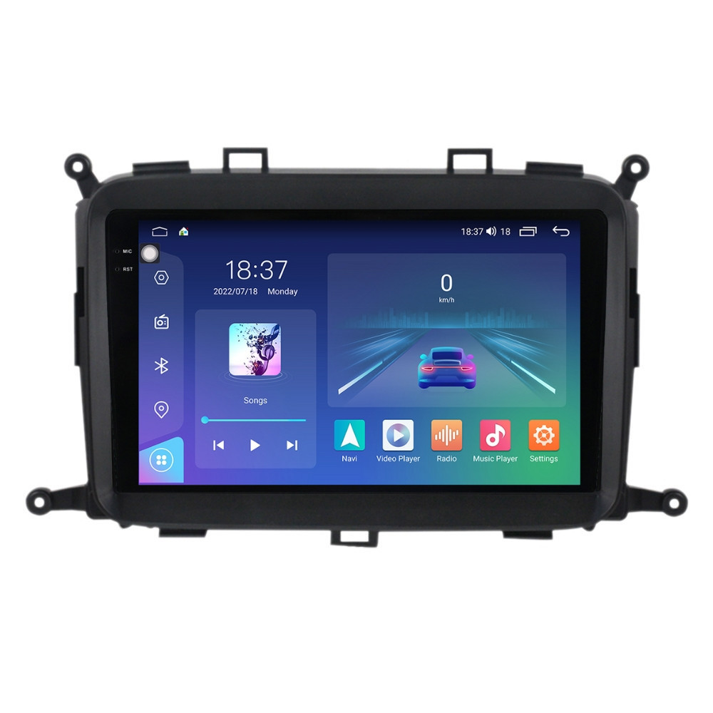 Navigatie dedicata cu Android Kia Carens IV 2013 - 2018, 4GB RAM, Radio GPS Dual Zone, Display 2K QLED 9.5" Touchscreen, Internet Wi-Fi si slot SIM 4G, Bluetooth, MirrorLink, USB