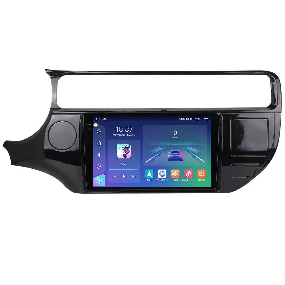 Navigatie dedicata cu Android Kia Rio III 2014 - 2017, 4GB RAM, Radio GPS Dual Zone, Display 2K QLED 9.5" Touchscreen, Internet Wi-Fi si slot SIM 4G, Bluetooth, MirrorLink, USB
