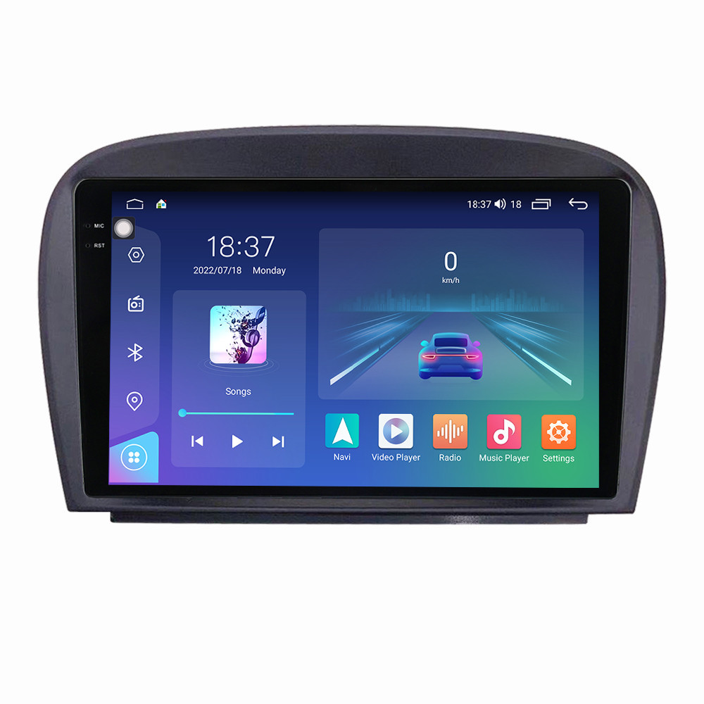Navigatie dedicata cu Android Mercedes SL R230 2001 - 2012, 4GB RAM, Radio GPS Dual Zone, Display 2K QLED 9.5" Touchscreen, Internet Wi-Fi si slot SIM 4G, Bluetooth, MirrorLink, USB