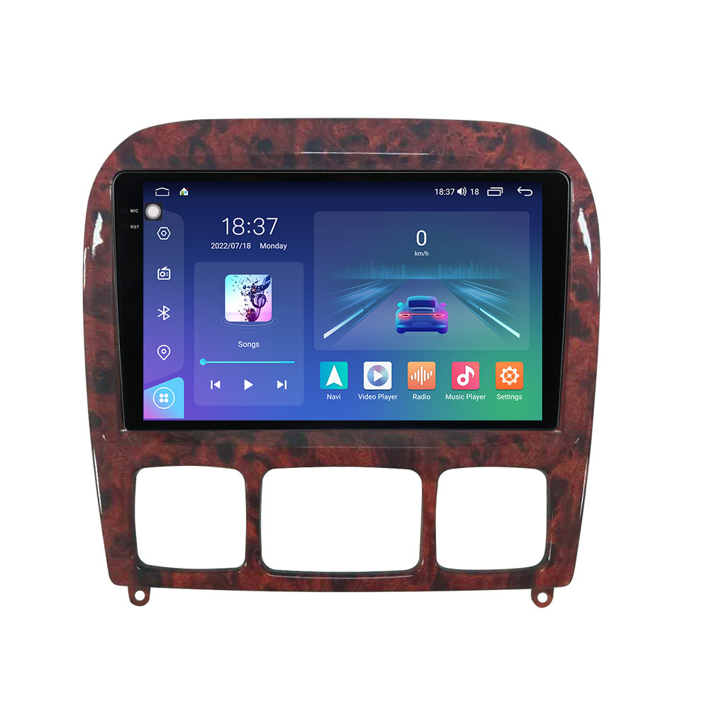 Navigatie dedicata cu Android Mercedes S-Class W220 1998 - 2005, 4GB RAM, Radio GPS Dual Zone, Display 2K QLED 9.5" Touchscreen, Internet Wi-Fi si slot SIM 4G, Bluetooth, MirrorLink, USB