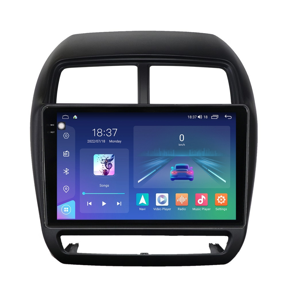 Navigatie dedicata cu Android Mitsubishi ASX 2016 - 2019, 4GB RAM, Radio GPS Dual Zone, Display 2K QLED 9.5" Touchscreen, Internet Wi-Fi si slot SIM 4G, Bluetooth, MirrorLink, USB