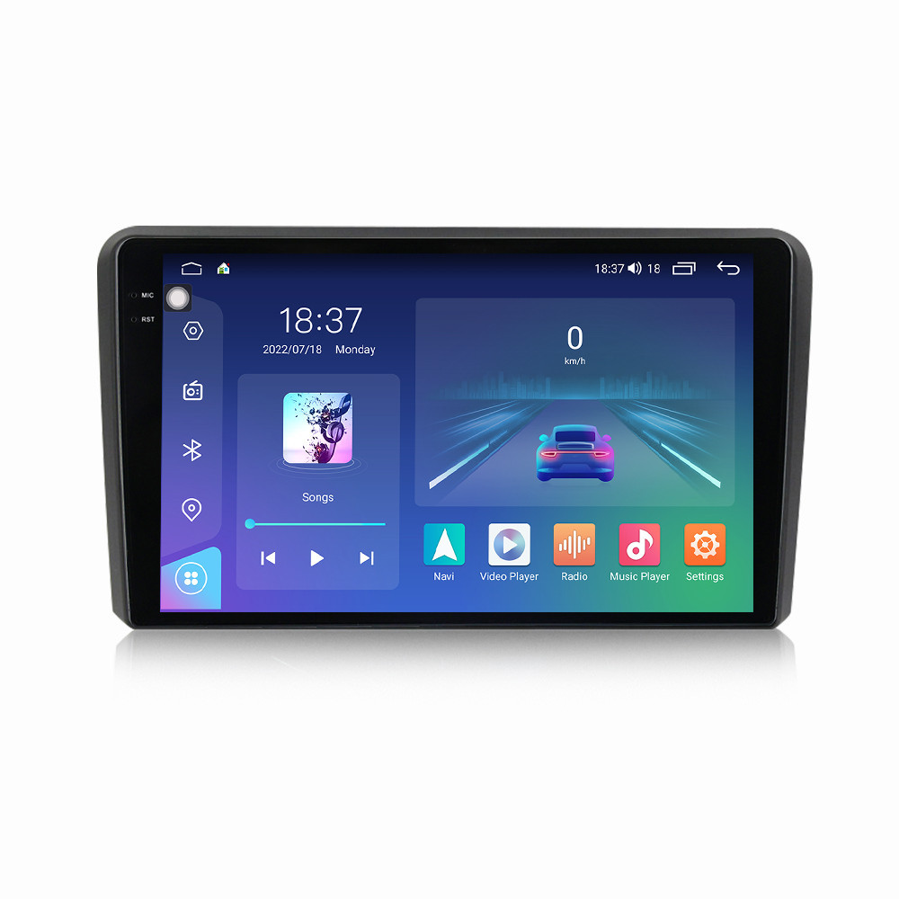 Navigatie dedicata cu Android Audi A3 (8P1) 2003 - 2013, 8GB RAM, Radio GPS Dual Zone, Display 2K QLED 9.5" Touchscreen, Internet Wi-Fi si slot SIM 4G, Bluetooth, MirrorLink, USB