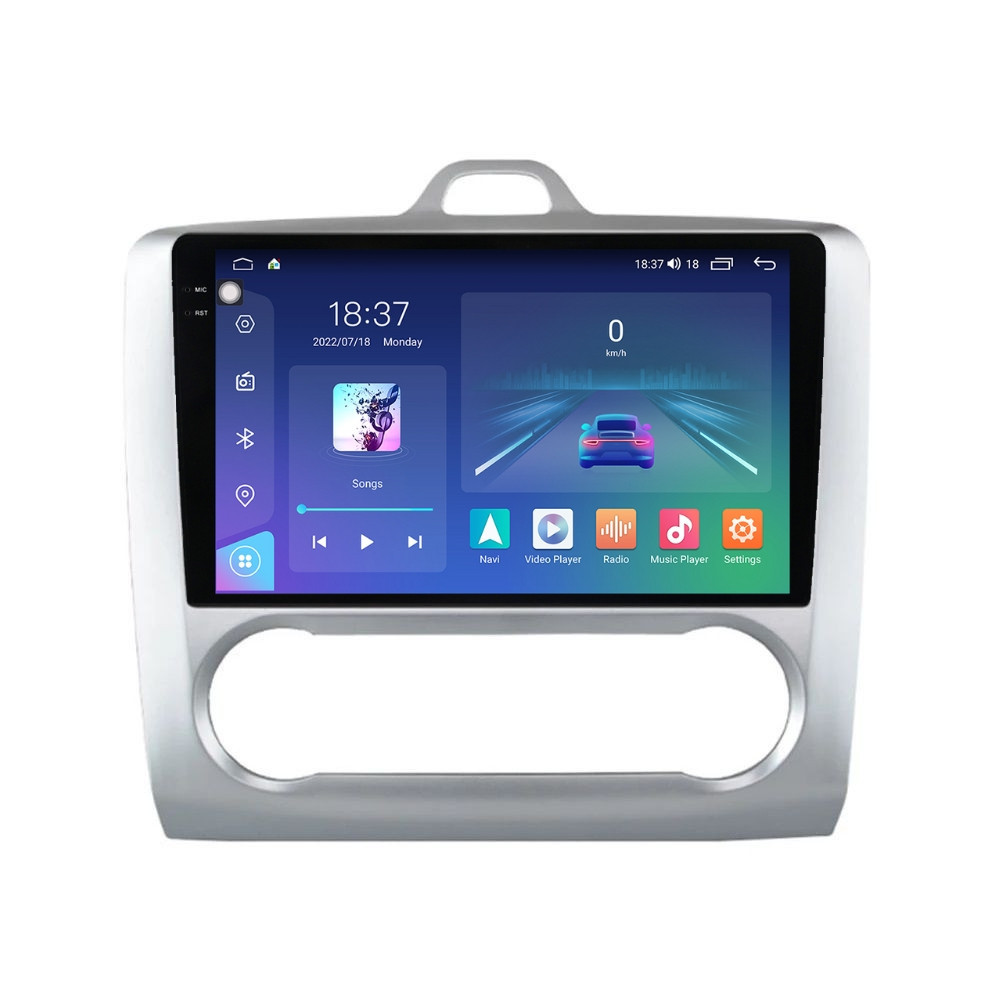 Navigatie dedicata cu Android Ford Focus II 2004 - 2011, clima automata, 8GB RAM, Radio GPS Dual Zone, Display 2K QLED 9.5" Touchscreen, Internet Wi-Fi si slot SIM 4G, Bluetooth, MirrorLink, USB
