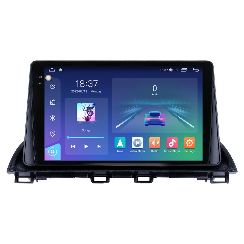 Navigatie dedicata cu Android Mazda 3 2013 - 2019, 8GB RAM, Radio GPS Dual Zone, Display 2K QLED 9.5" Touchscreen, Internet Wi-Fi si slot SIM 4G, Bluetooth, MirrorLink, USB