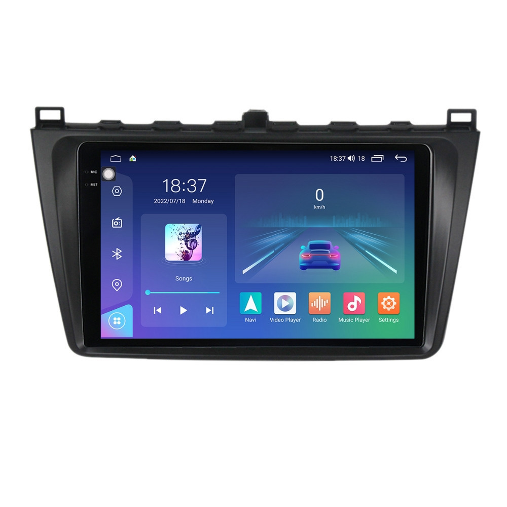 Navigatie dedicata cu Android Mazda 6 2008 - 2013, 8GB RAM, Radio GPS Dual Zone, Display 2K QLED 9.5" Touchscreen, Internet Wi-Fi si slot SIM 4G, Bluetooth, MirrorLink, USB